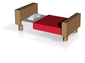 bed colored 3d printing model - threeding furniture models beds 3d print model - Mito3D