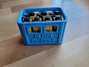 Bière Caisse batterie boîte 9v bloquer empilable 3d impression modèle trio storage box 3d print model - Mito3D