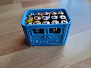 beer crate battery box aa cells stackable 3d printing model - threeding 3d print model - Mito3D