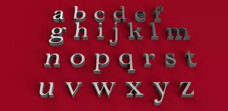 çan mt yazı tipi küçük harf 3d harfler stl dosya baskı model üçleme dekorasyon işaret mektup alfabe 3dmodel 3dprint sembol gadget'lar Metin dil 3dletter 3d print model - Mito3D