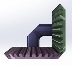 eğim dişli bulaşma set 2 dişliler araçlar makineler 3D baskı model dosya yazdırılabilir tasarım 3d Yazdır bevel gear mechanical part mechanism pinion 3d print model - Mito3D