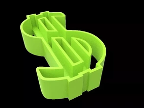big dollar cookie 3d printing model - threeding cut 3d print model - Mito3D