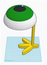 ojo grande modelado mesa lamo 3d impresión modelo trío 3d print model - Mito3D