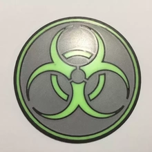 biohazard coaster 3d printing model - threeding science sign plaque biology warning 3d print model - Mito3D