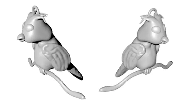 pájaro 11 llave cadena 3d impresión modelo trío 3d print model - Mito3D