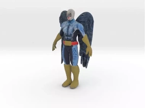 hombre pájaro 3d impresión modelo trío figurilla cómic película heroe superhéroe acción 3d print model - Mito3D