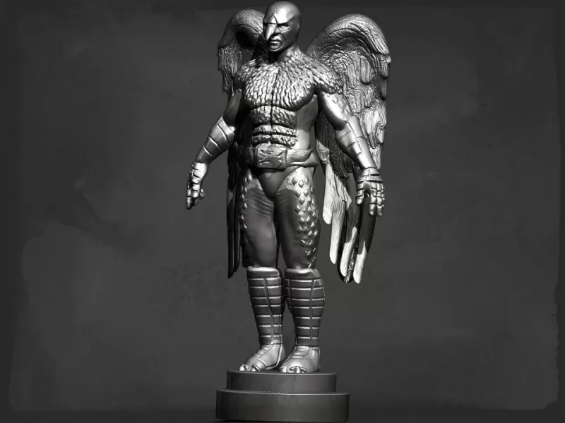homem Pássaro estátua 3d impressão modelo trio estatueta pássaro escultura quadrinho personagem heore superheroe 3D print model - Mito3D