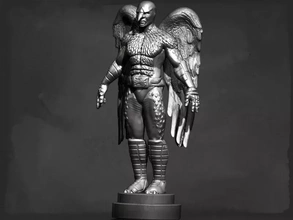 hombre pájaro estatua 3d impresión modelo trío figurilla escultura cómic personaje heore superhéroe 3d print model - Mito3D