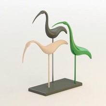 uccelli deco art La stampa 3D, modello, file di 3D stampabile la progettazione, 3d, uccelli, stampa, stampabile, arte, unico, pesca, verde, grigio, acciaio, ferro, nero, statuina, modelin, modello deco, decorativo, 3d print model - Mito3D