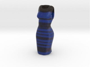 black & blue dress meme art 3D printing model, file, printable design, 3d print, dress, meme, black, blue, woman, fashion 3d print model - Mito3D
