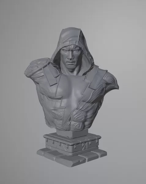 black adam bust 3d printing model - threeding 3D print model - Mito3D