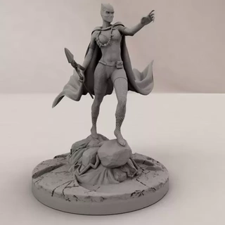 black panther woman 3d printed 3d printing model  figurine sculpture statue model superhero 3dprint collectible marvel artwork blackpanther handcrafted collectorsitem graceful inspire empower inspiring  3d print model - Mito3D