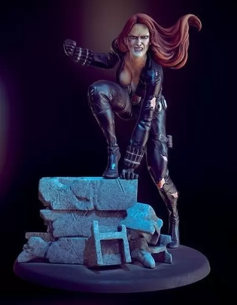 black widow 3d printed action figure printing model art sculpture statue fanart superhero 3dprint collectible marvel assassin dynamic spy blackwidow handcrafted collectors powerful fearless stealthy 3D print model - Mito3D