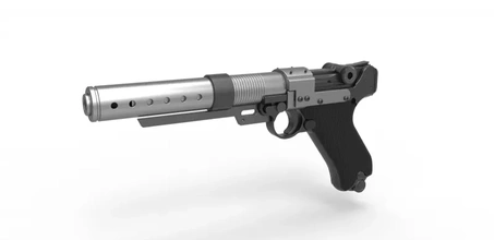 blaster pistolet 180 film coquin étoile guerres récit 2016 3d impression modèle trio imprimable scifi étoiles cosplay soutenir arme feu réplique poing 3d print model - Mito3D