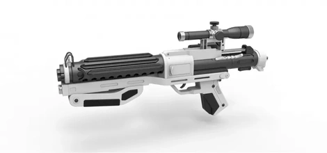 desintegrador rifle f 11d estrella guerras fuerza despierta 2015 3d impresión modelo trío juguete imprimible pistola Stormtrooper ciencia ficción guerra Galaxias cosplay apuntalar réplica láser 3d print model - Mito3D