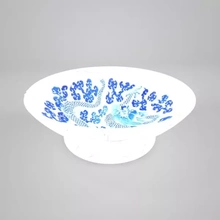 blue & white salad bowl 3d printing model - threeding 3d print model - Mito3D