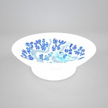 blue & white salad bowl home office garden 3D printing model, file, printable design, 3d print, cup, white, blue, bowl, kitchen 3d print model - Mito3D