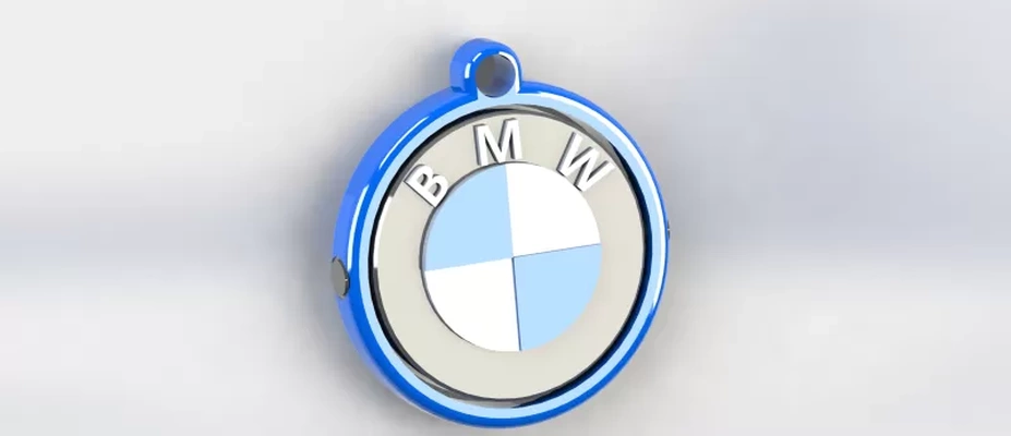 bmw schlüssel ring 3d drucken modell dreiding stichworte kette karabinerhaken mehrfarbig drucken ort 3d print model - Mito3D