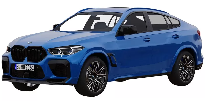 bmw x6 m competencia 3d impresión modelo trío etiquetas vehículo suv coches carreras sedanes 3D print model - Mito3D