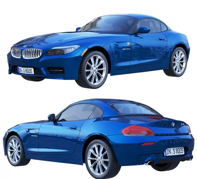 bmw z4 e89 3d drucken modell dreiding stichworte fahrzeug blau suv limousine 3D print model - Mito3D