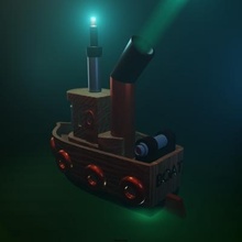 bateau brouillard art décor sculpture jouet 3d print model - Mito3D