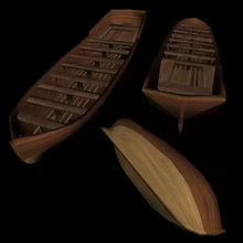 bateau textures 3d impression modèle trio 3d print model - Mito3D