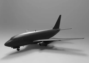 boeing 737 100 3d impressão modelo trio aeronave avião ar 3d print model - Mito3D