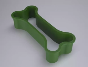 osso biscoito cortador 3d impressão modelo trio Cortador 3d print model - Mito3D