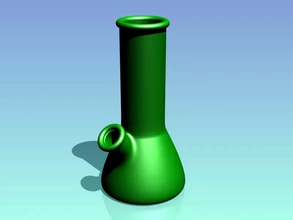 bong perc 3d printing model - threeding smoke weed water pipe marijuana hookah 3d print model - Mito3D