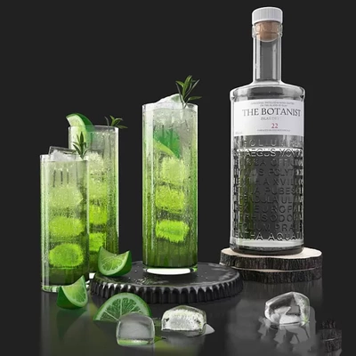 botanist gin mojito ice 3d printing model - threeding tags drink drinks alcohol bar 3d print model - Mito3D