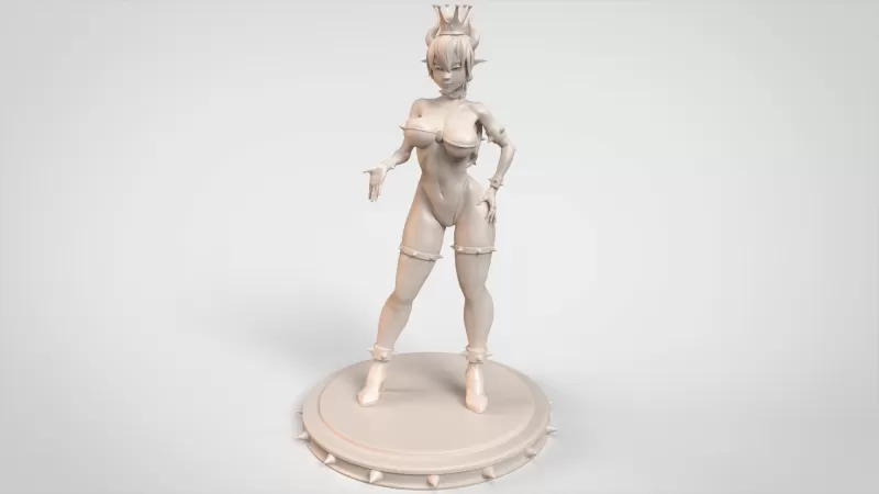 bowsette statue 3d model printing 3D print model - Mito3D