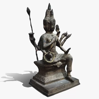 brahma estátua 3d impressão modelo trio tag estatueta deus antigo histórico história indiano japão china decoração ganesha asiática ídolo item budista deusa bronze divindade índia latão deva 3d print model - Mito3D