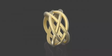 braided pattern ring 3d print model printing - threeding 3d print model - Mito3D