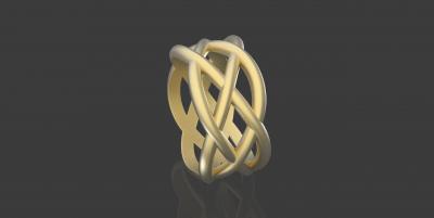 braided pattern ring 3d print model fashion 3D printing model, file, printable design, print, design art rings gold silver platinum sterling jewelry jewellery ancient antique old fashioned symbol decoration ornament tracery 3d print model - Mito3D