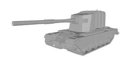 británico tanque destructor desarrollado 1950 1957 fv4005 3d impresión modelo trío 3d print model - Mito3D