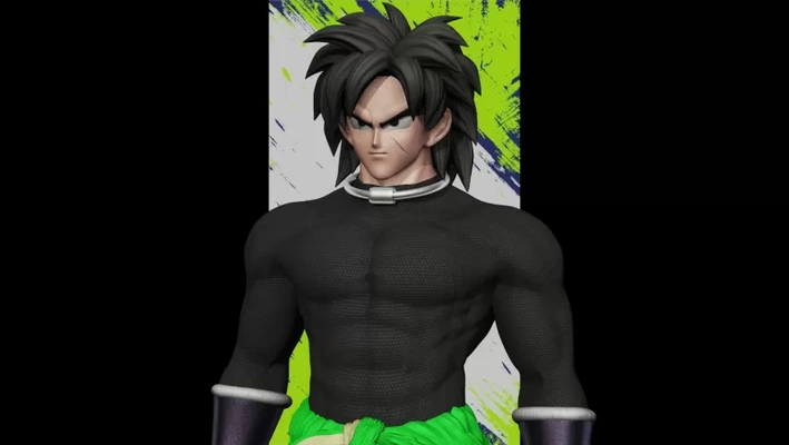 broly dg super 3d impression modèle trio mots clés goku dragon ball 3d print model - Mito3D