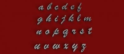 fırça mt yazı tipi küçük harf 3d harfler stl dosya 3D baskı model yazdırılabilir tasarım Yazdır alfabe 3dletters mektuplar 3dprint 3d print model - Mito3D