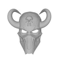 brutal skull mask horns 3d printing model - threeding 3d print model - Mito3D