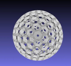 buckyball la science 3D modèle d'impression, l'impression fichier, imprimable modèle, en de conception, d'impression 3d, footballène, sphère, géométrie, des mathématiques, l'objet 3d print model - Mito3D