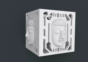 Buda caja 3d impresión modelo trío Arte figurilla printing budismo estatuilla Asia 3d print model - Mito3D