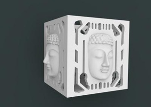 buda caixa a arte 3D modelo de impressão, impressão arquivo design, 3d, caixa, buda, ásia, budismo, estatueta, em art 3d print model - Mito3D