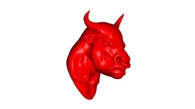 bull head 3d printing model - threeding 3d print model - Mito3D