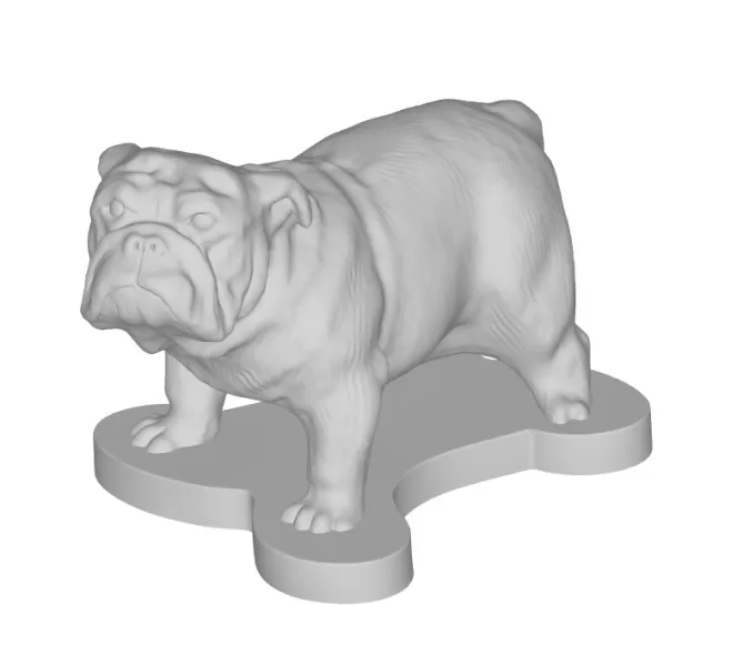bulldog 3d stampa modello 3D print model - Mito3D