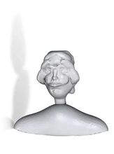 bust lady 3d printing model - threeding sculptris 3d print model - Mito3D