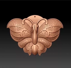 butterfly 3d printing model - threeding decoration nature sculpture relief earring decorative ring jewelry cartoon mold decor jewel insect artistic jade bas-relief cnc natural 3d print model - Mito3D