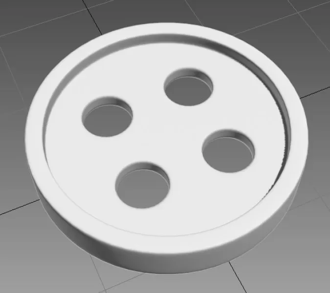 botón 3d impresión modelo trío 3dmodel 3dprint 3dp paño 3D print model - Mito3D