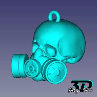 calavera mascara llavero 3d printing model gas skull mascaras 3d print model - Mito3D