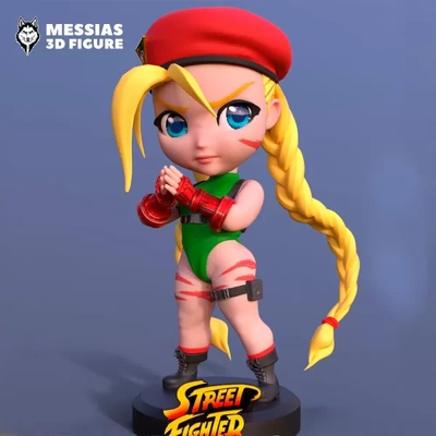 cammy chibi 3d stampa modello treding tag printing strada combattente collezione articolo digitale stampa file collettore comunità personalizzato creazione esclusivo capolavoro adorabile figura fascino giocosità 3d print model - Mito3D