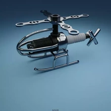 candle helicopter 3d printing model - threeding art sculpture toy decor 3d print model - Mito3D