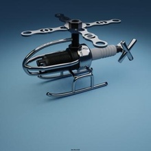 Kerze Hubschrauber Kunst Dekor Skulptur Spielzeug 3d print model - Mito3D